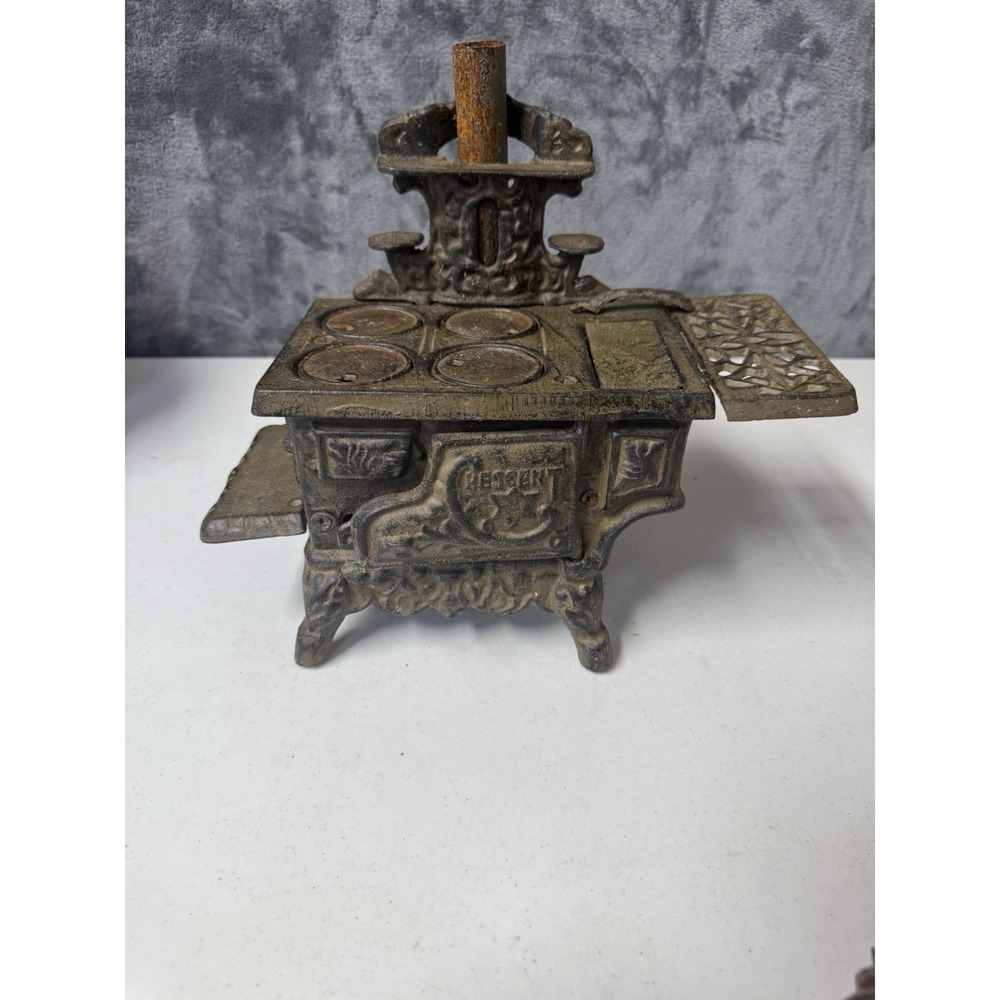 Crescent Vintage Black Stove Mini Replica Cast Iron Salesman Sample - Picture 5 of 7